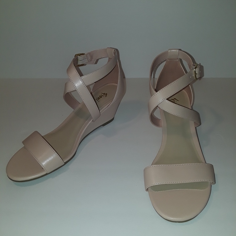 Pink Heels With Straps Gold Buckle Women Shoes